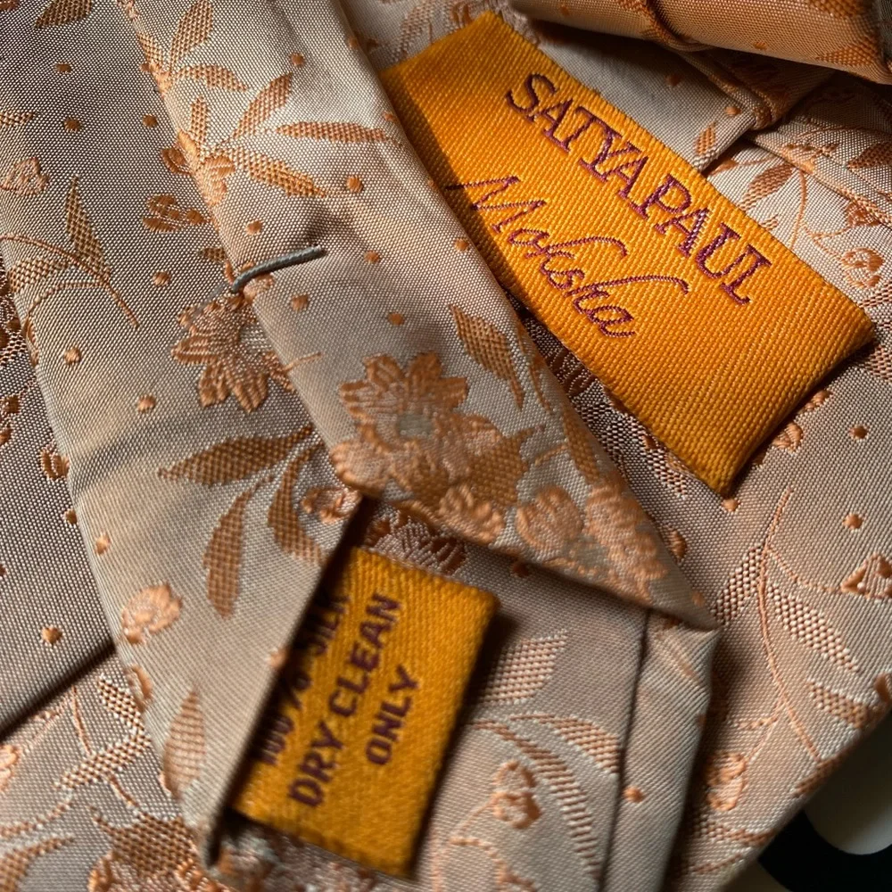 Satya Paul Jacquard Printed Silk Tie - Picture 2 of 5